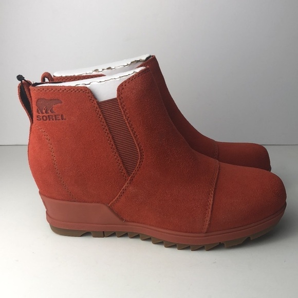 NEW Sorel Evie Pull On Short Wedge Ankle Boots - Picture 4 of 10